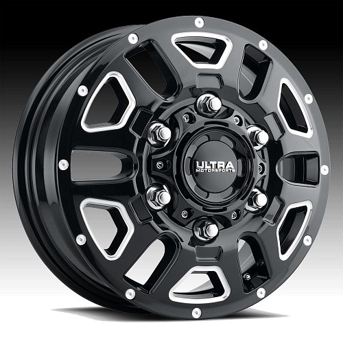 Ultra 003BM Hunter AWD Transit Van Gloss Black Milled Custom Wheels Rims 1